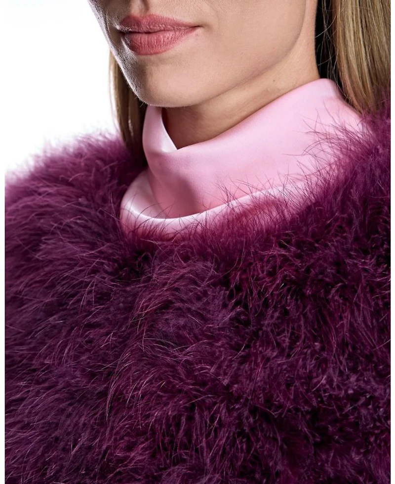 Collarless Feather Bolero