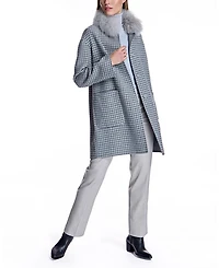 Reversible Check Woolblend Coat