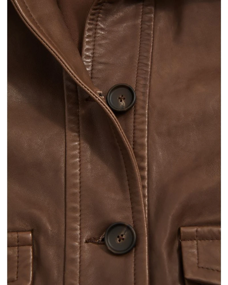 Hanson Leather Trucker Jacket