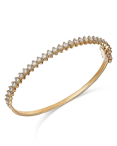 Moon & Meadow 14K Yellow Gold Lab Grown Diamond Bangle Bracelet