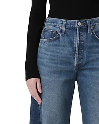 Luna High Rise Curved Taper Jeans Split