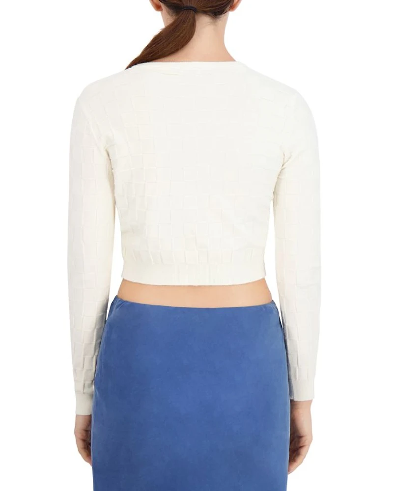 Basketweave Knit Cardigan