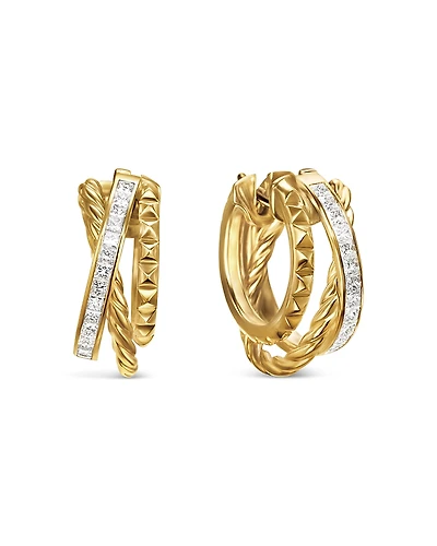 David Yurman Crossover Trio Multi Row Hoop Earrings