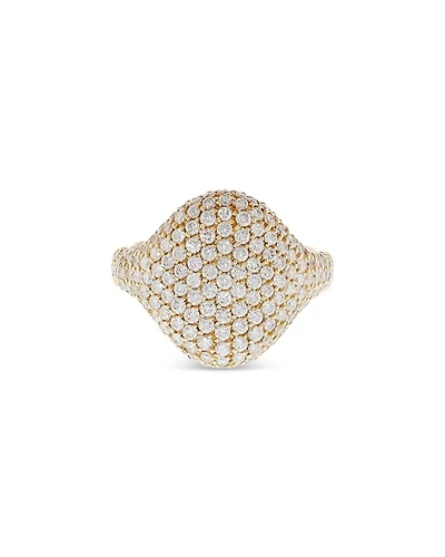 18K Yellow Gold Pavé Diamond Dome Statement Ring - Exclusive, Italy Campaign