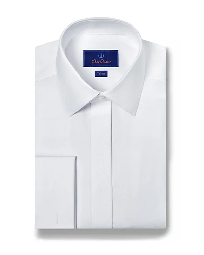 Trim Fit French Cuff Covered Placket Formal Shirt