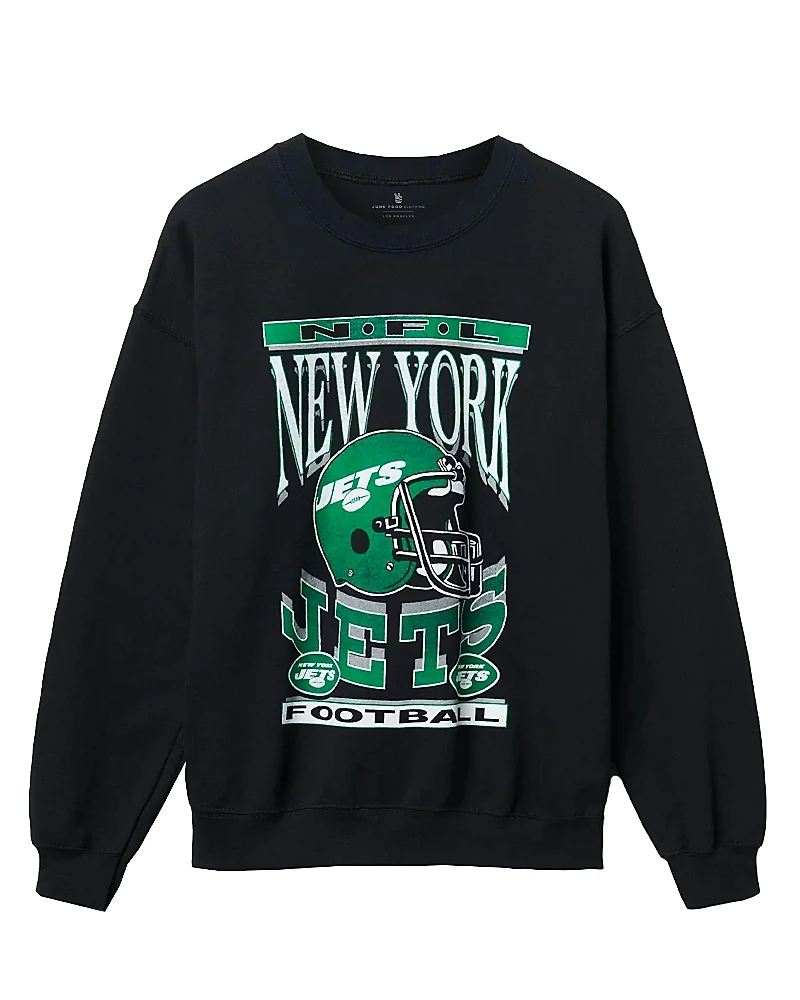 Junk Food Clothing Unisex Nfl New York Jets Helmet Flea Market Crew
