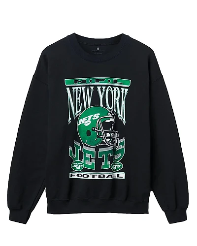 Junk Food Clothing Unisex Nfl New York Jets Helmet Flea Market Crew