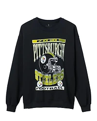 Junk Food Clothing Unisex Nfl Pittsburgh Steelers Helmet Flea Market Crew