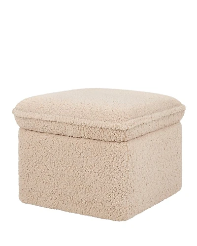 Cali Storage Ottoman in Faux Shearling