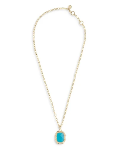 Bamboo Turquoise Colored Stone Necklace, 18"- 20"