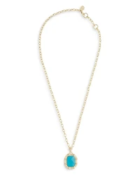 Bamboo Turquoise Colored Stone Necklace, 18"- 20"