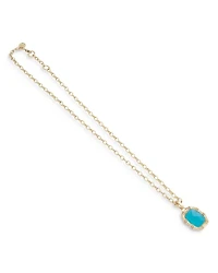 Bamboo Turquoise Colored Stone Necklace, 18"- 20"