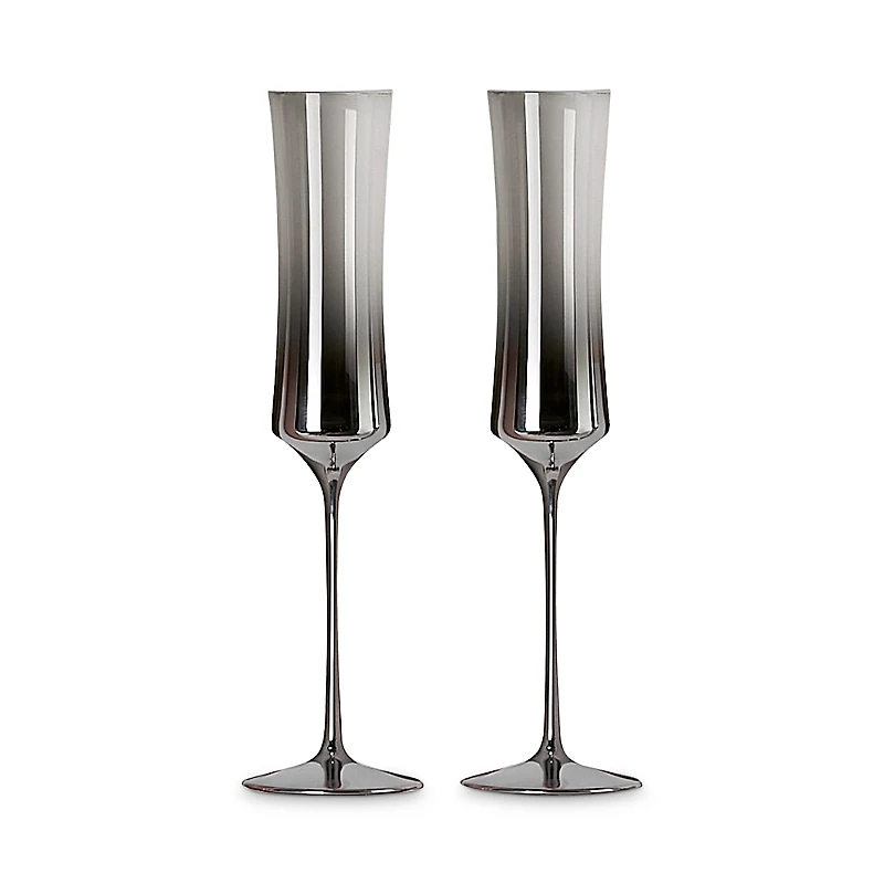 Nude Glass Dream Parade Flute Champagne Glasses, Set of 2