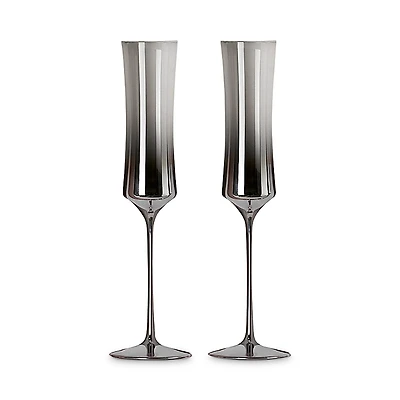 Nude Glass Dream Parade Flute Champagne Glasses, Set of 2