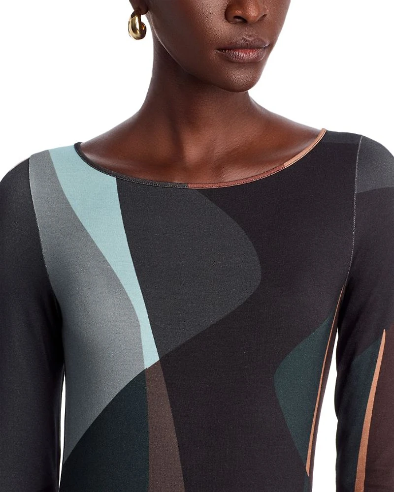 Soft Touch Camo Boat Neck Top