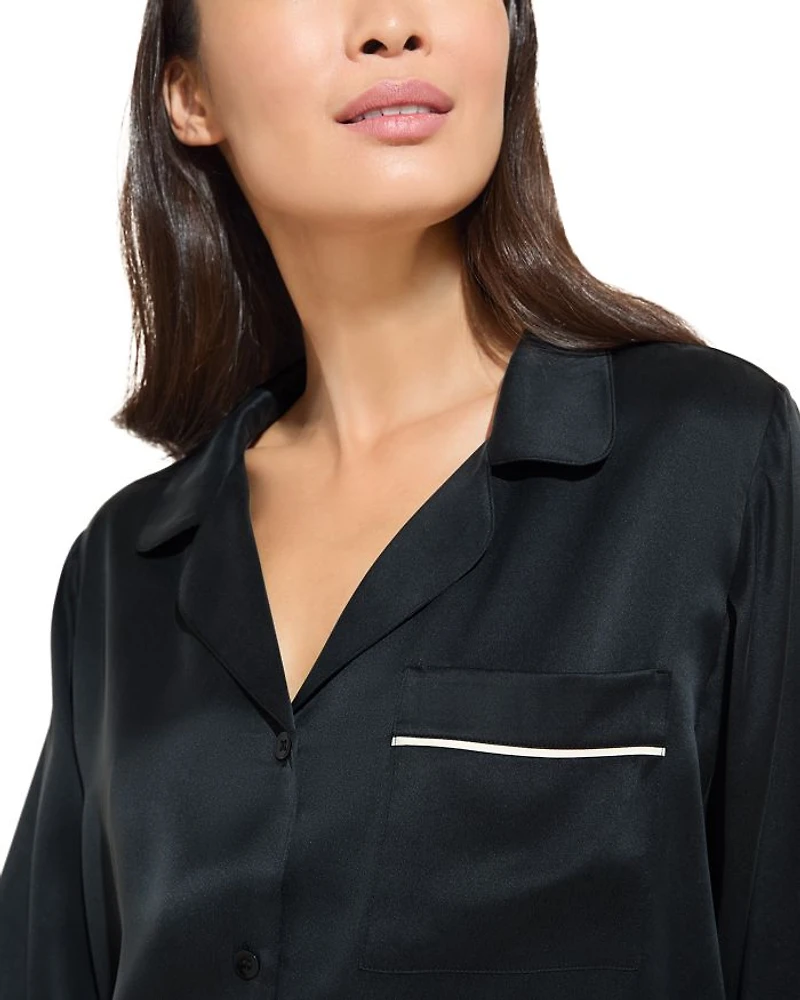 Inez Washable Silk Long Pajama Set