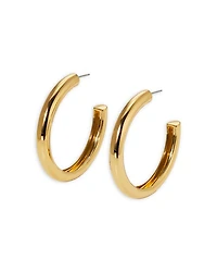 Polished Large C Hoop Earrings