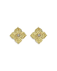 Piranesi 18K Yellow Gold Small Fiore Earrings with Yellow Sapphires and Diamonds