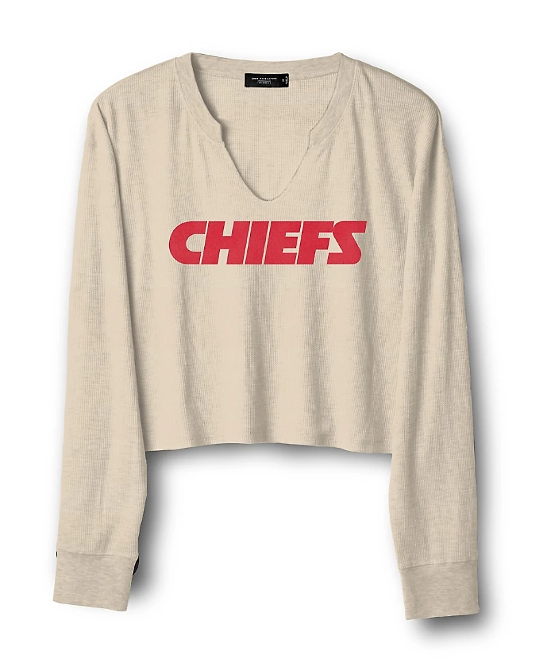 Junk Food Clothing Women's Nfl Kansas City Chiefs Sunday Cropped Thermal