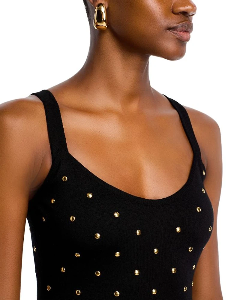 Gold Studded Midi Tank Dress