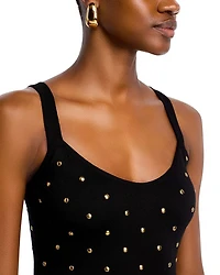 Gold Studded Midi Tank Dress