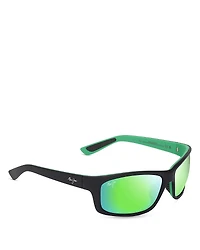 Maui Jim Kanaio Coast Rectangular Wrap Sunglasses, 61mm