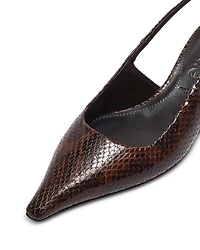 Women's Catrina Pointed Toe Kitten Heel Slingback Pumps