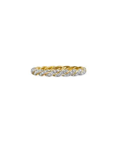 Paveflex Ring with Diamonds 18K Gold