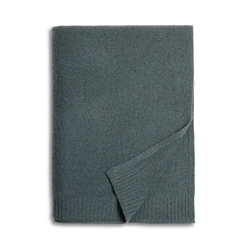 Aqua 100% Cashmere Throw Blanket - Exclusive