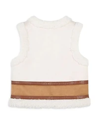 Girls' Faux Fur and Fleece Vest - Little Kid
