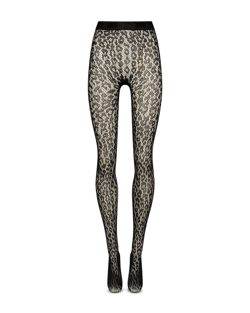 Leopard Lace Tights