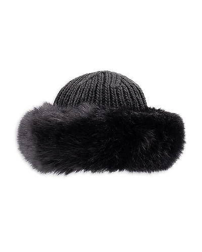Surell Faux Fur Cuffed Knit Hat