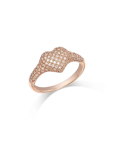 Bloomingdale's Diamond Pave Heart Pinky Ring