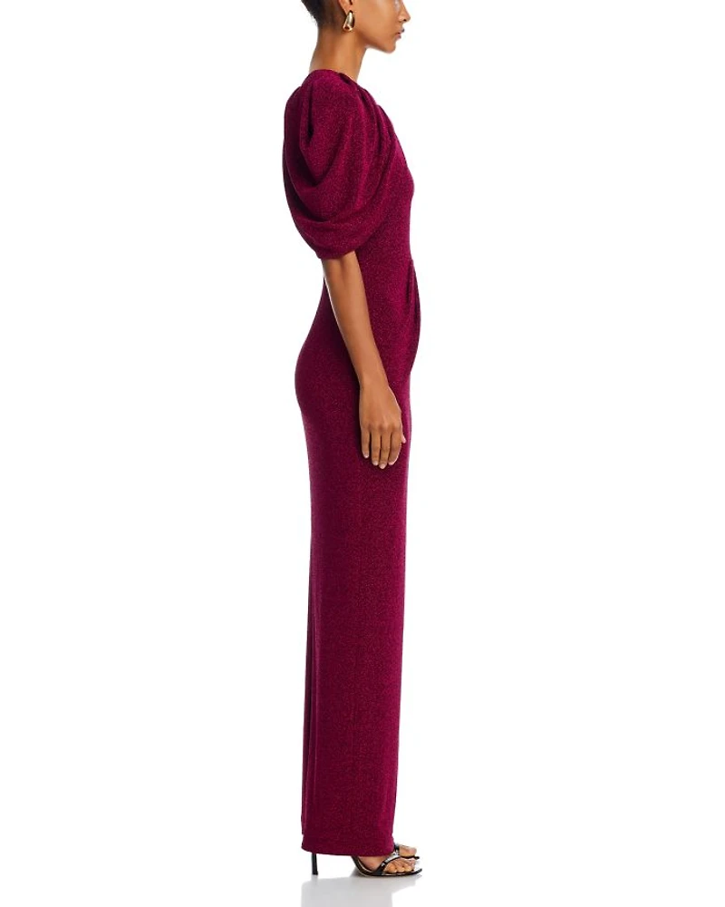 Egan Metallic One Shoulder Gown