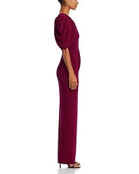 Egan Metallic One Shoulder Gown
