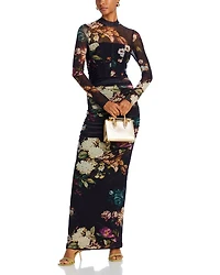 Lexington Floral High Neck Gown