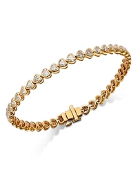Moon & Meadow 14K Yellow Gold Lab Grown Diamond Heart Tennis Bracelet