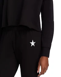 Tessa Cropped Raw Hem Pullover Sweatshirt - Exclusive