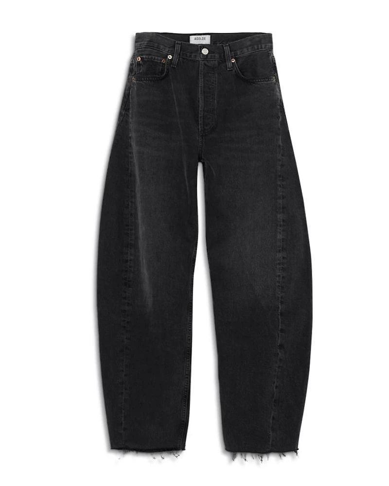 Luna High Rise Pieced Taper Jeans Possess