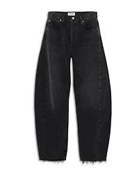 Luna High Rise Pieced Taper Jeans Possess