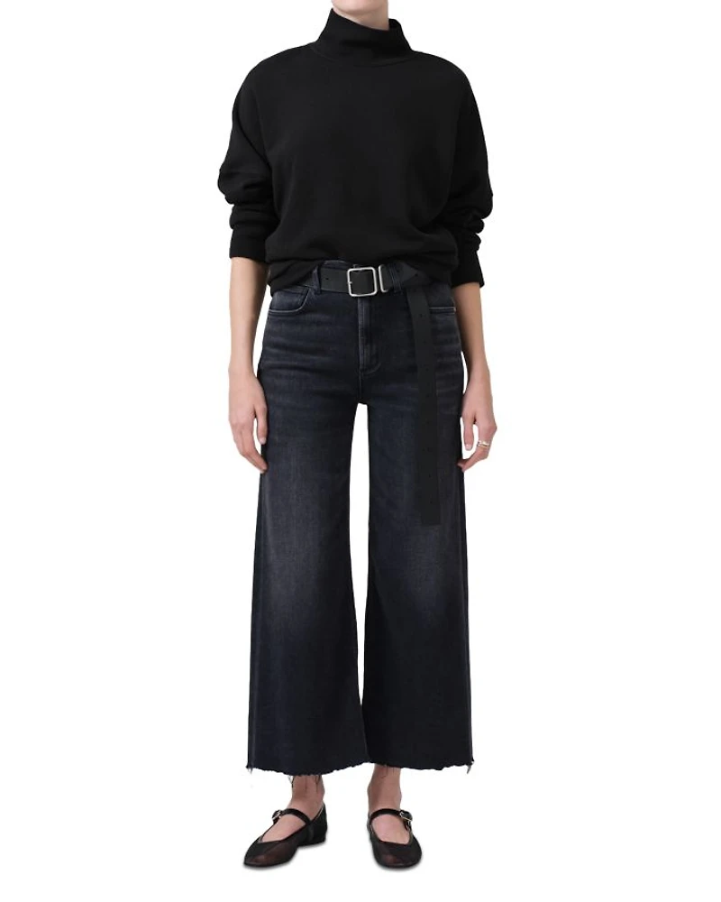 Lyra High Rise Cropped Wide Leg Jeans Medallion