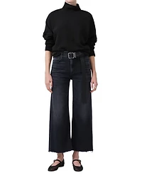 Lyra High Rise Cropped Wide Leg Jeans Medallion