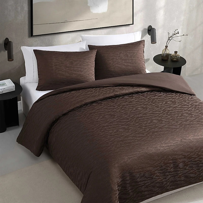 Vera Wang Illusion Lines 3 Piece Duvet Cover Set, King