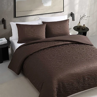 Vera Wang Illusion Lines 3 Piece Duvet Cover Set, King