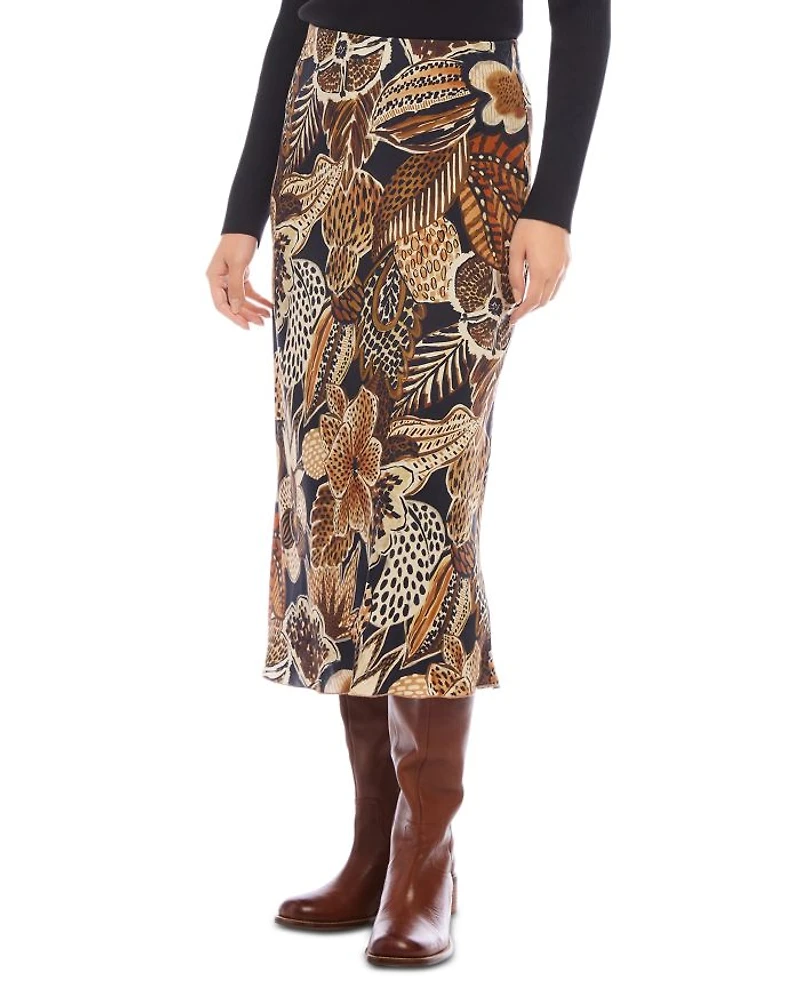Printed Midi Skirt