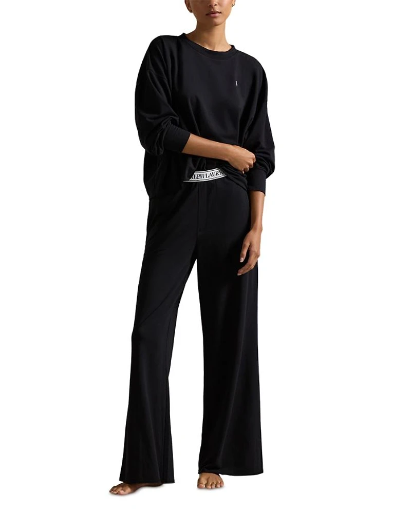 Sweatshirt & Wide Leg Pants Set