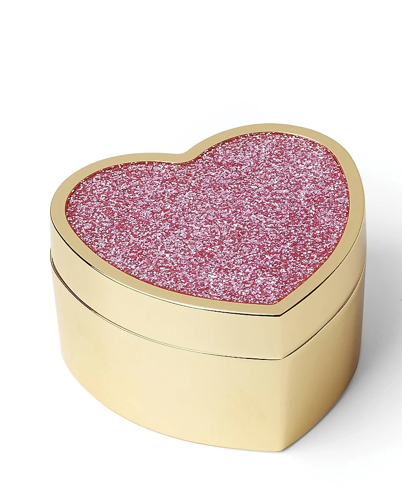 kate spade new york Sitting Pretty Pink Glitter Heart Box