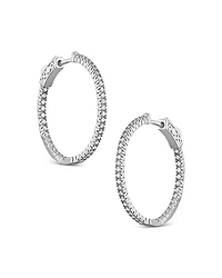 Kenneth Jay Lane Pave Hoop Earrings