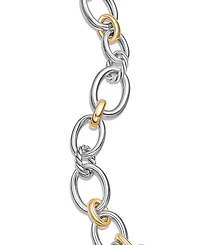 18K Yellow Gold & Sterling Silver DY Mercer Diamond Link Bracelet