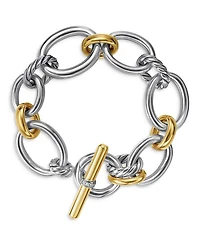 18K Yellow Gold & Sterling Silver DY Mercer Diamond Link Bracelet